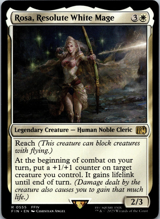 Rosa, Resolute White Mage 555 Rare Final Fantasy Magic: The Gathering NM | HOKO