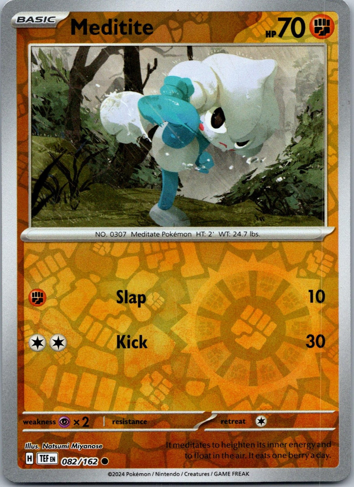 Meditite 082/162 Common Temporal Forces Pokemon Near Mint