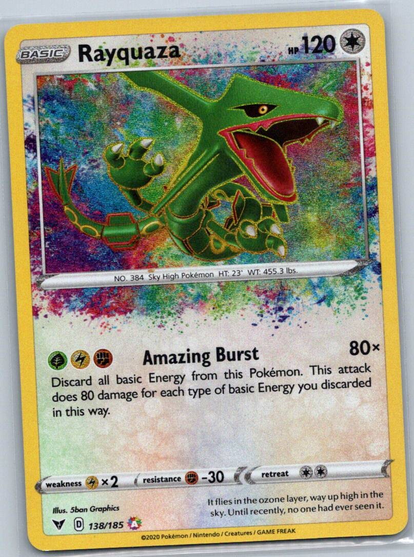 Rayquaza 138/185 Amazing Rare Vivid Voltage Pokemon Near Mint