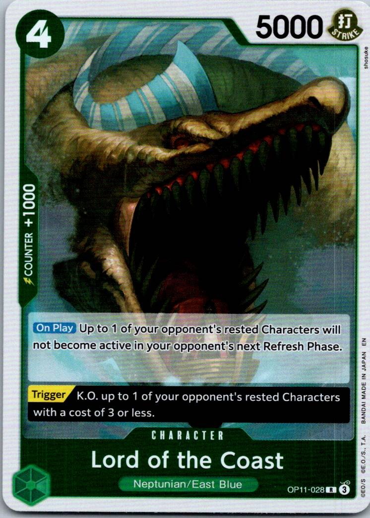 Lord of the Coast OP11-028 Rare A Fist of Divine Speed One Piece Near Mint