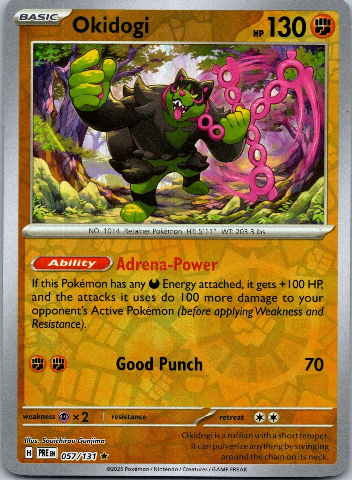 Okidogi 057/131 Rare Prismatic Evolutions Pokemon Near Mint