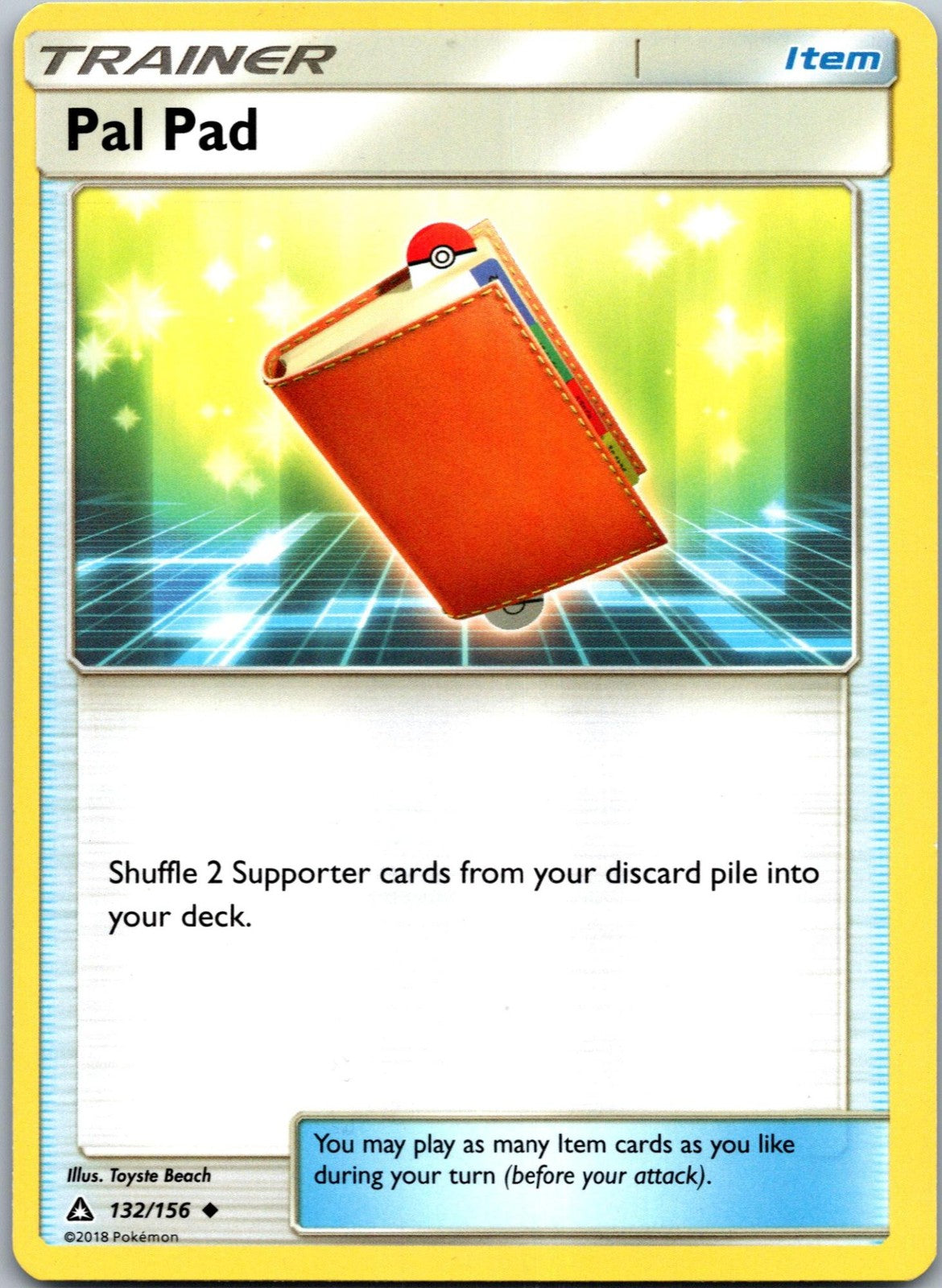 Pal Pad 132/156 Uncommon Ultra Prism Pokemon Near Mint