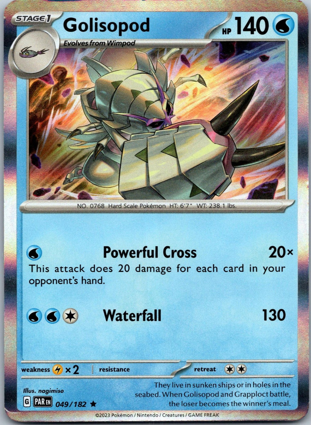 Golisopod 049/182 Rare Paradox Rift Pokemon Near Mint