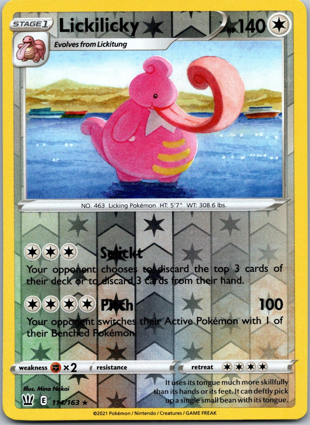 Lickilicky 114/163 Rare Battle Styles Pokemon Near Mint