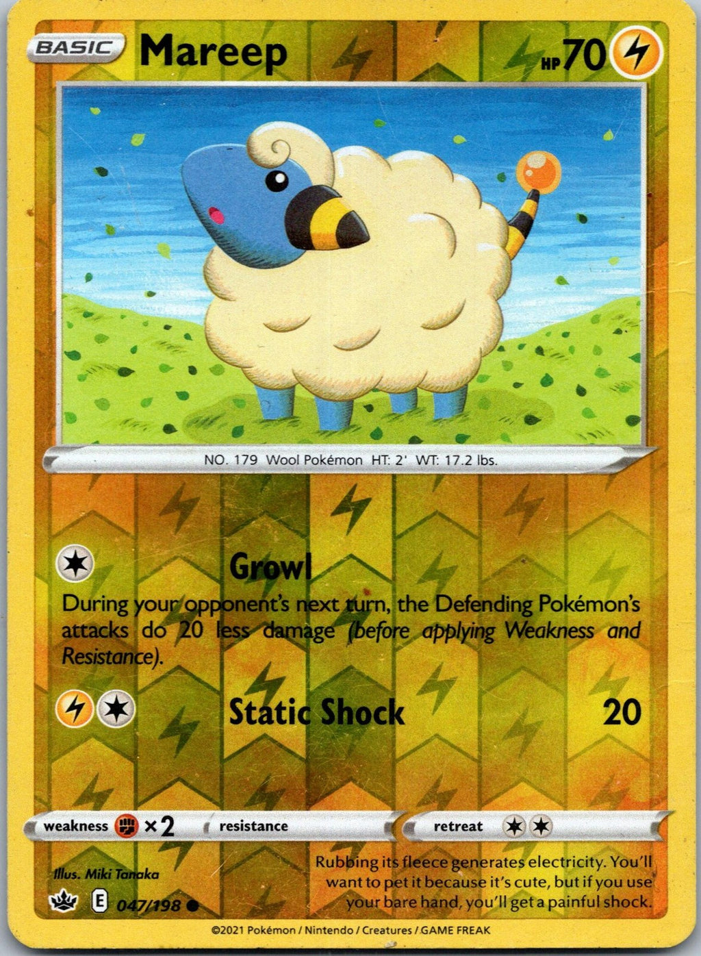 Mareep 047/198 Common Chilling Reign Pokemon Near Mint