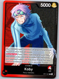 Koby (001) OP11-001 Leader A Fist of Divine Speed One Piece Near Mint