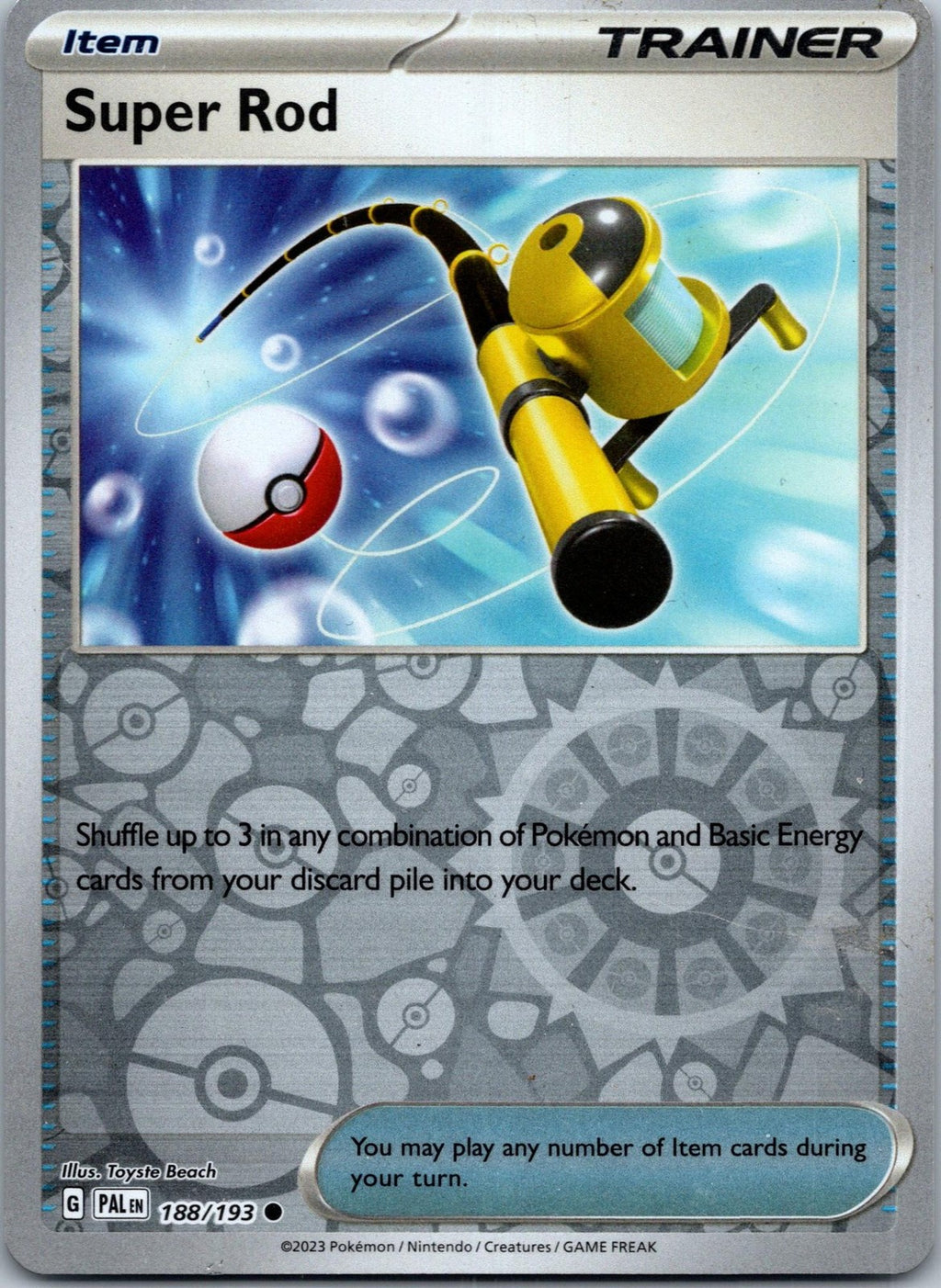 Super Rod 188/193 Common Paldea Evolved Pokemon Near Mint