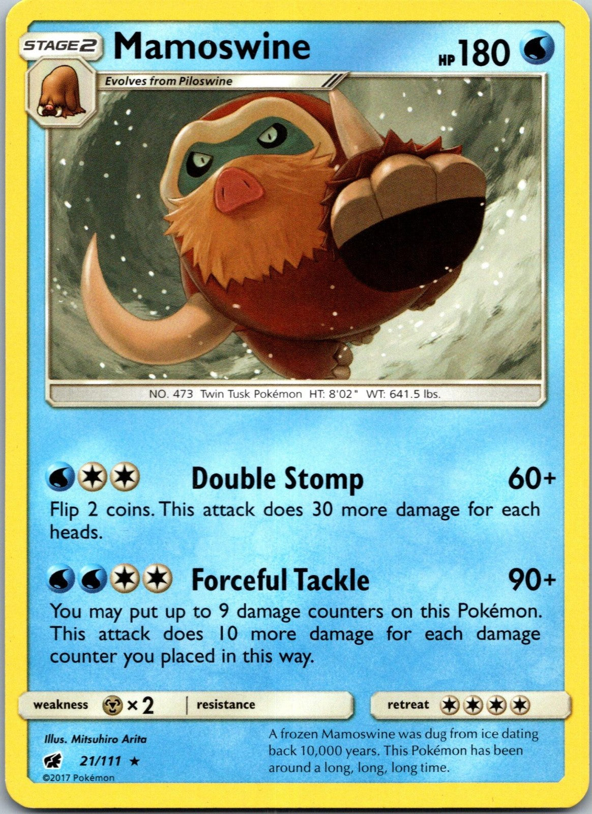 Mamoswine 21/111 Rare Crimson Invasion Pokemon Near Mint