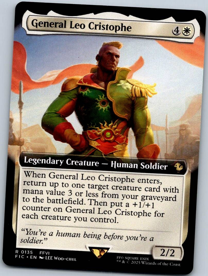 General Leo Cristophe (Extended Art) FINAL FANTASY Magic: The Gathering NM