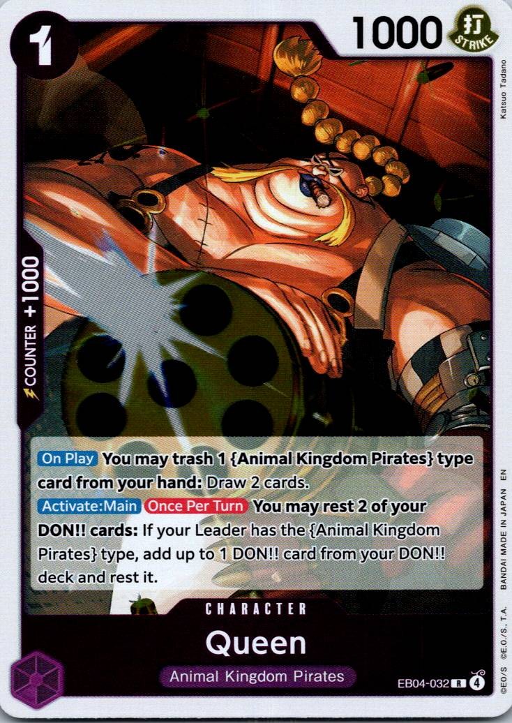 Queen EB04-032 Rare The Azure Sea's Seven One Piece Near Mint