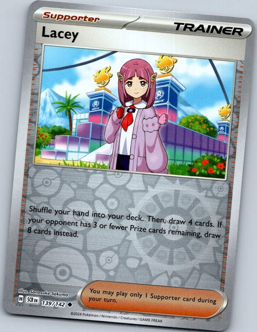 Lacey 139/142 Reverse Stellar Crown Pokemon Near Mint