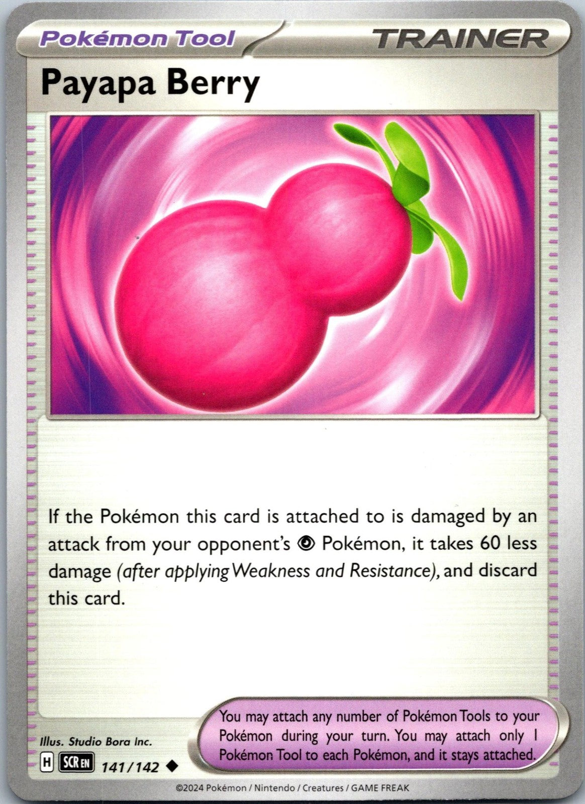 Payapa Berry 141/142 Uncommon Stellar Crown Pokemon Near Mint