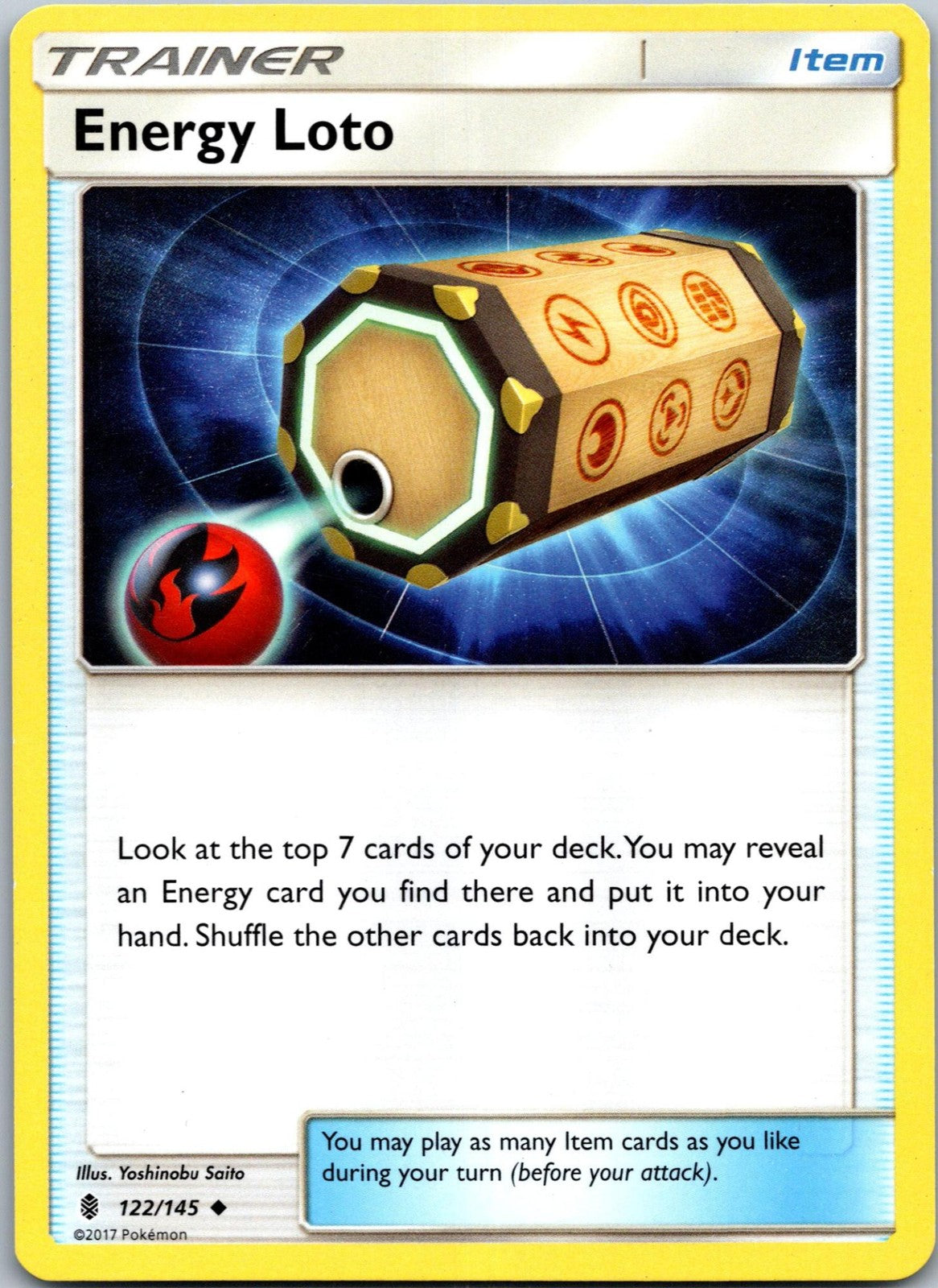 Energy Loto 122/145 Uncommon Guardians Rising Pokemon Near Mint