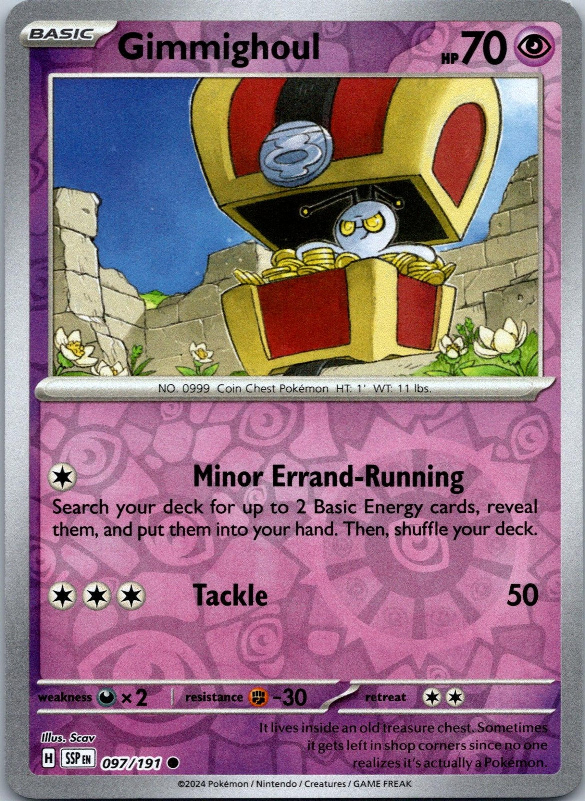 Gimmighoul 097/191 Common Surging Sparks Pokemon Near Mint