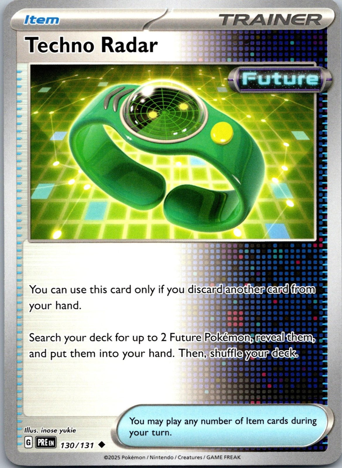 Techno Radar 130/131 Uncommon Prismatic Evolutions Pokemon Near Mint