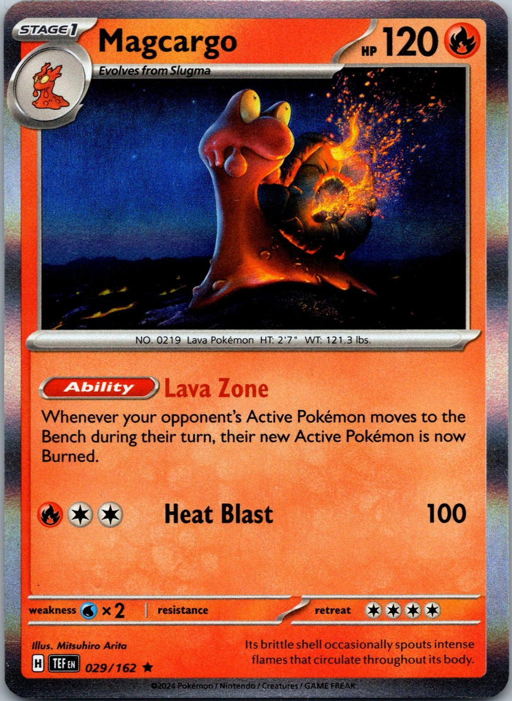 Magcargo 029/162 Rare Temporal Forces Pokemon Near Mint