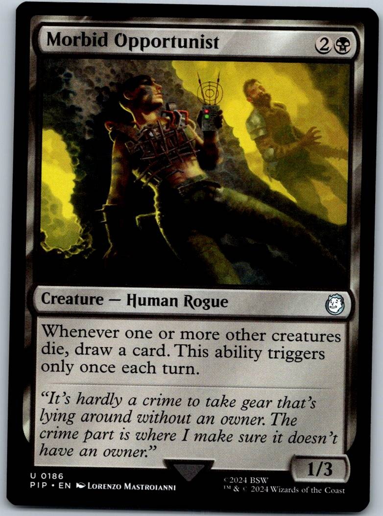 Morbid Opportunist 186 Universes Beyond: Fallout Magic: The Gathering NM