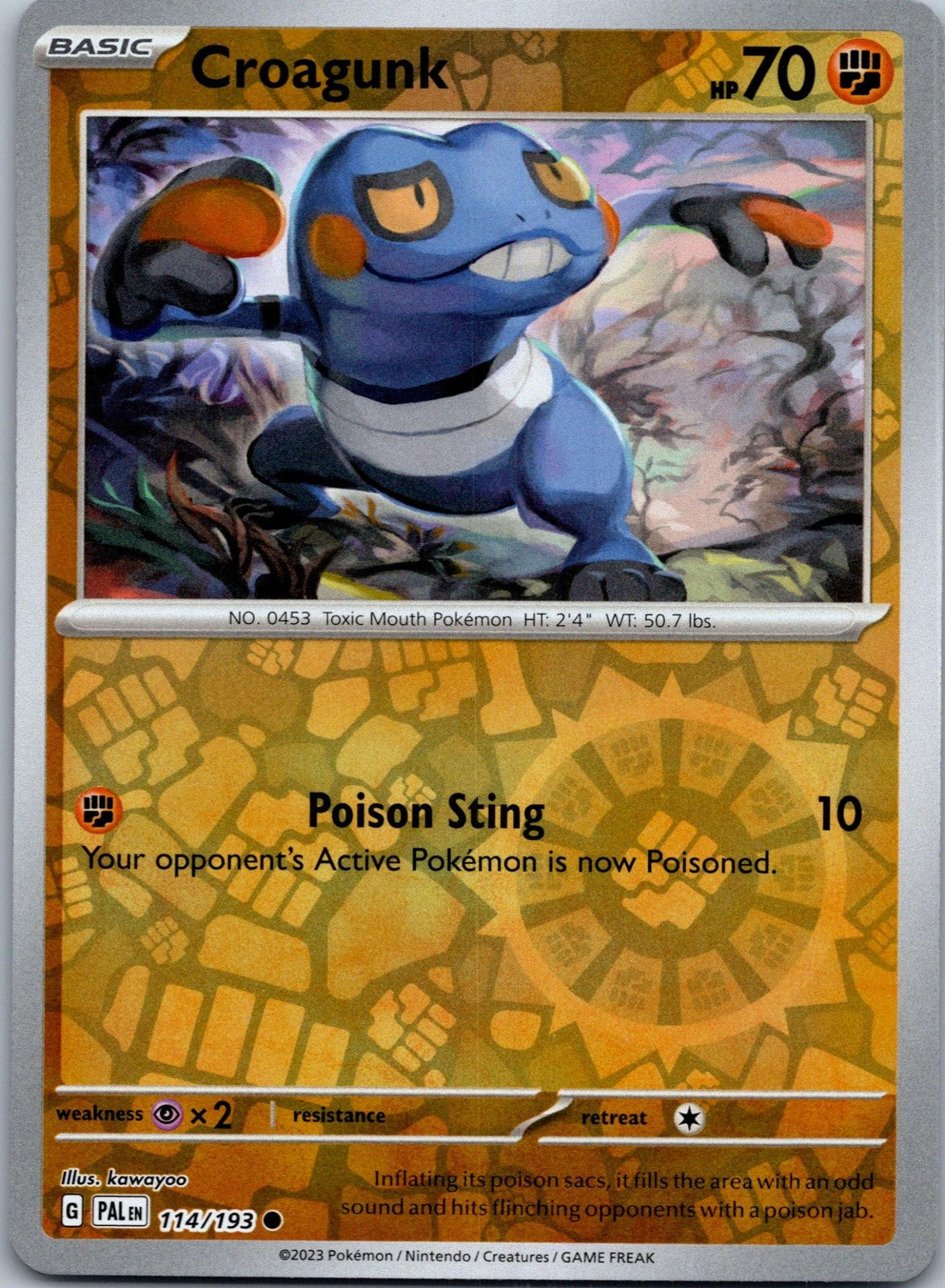 Croagunk 114/193 Common Paldea Evolved Pokemon Near Mint