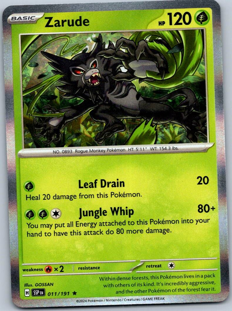 Zarude 011/191 Rare Surging Sparks Pokemon Near Mint