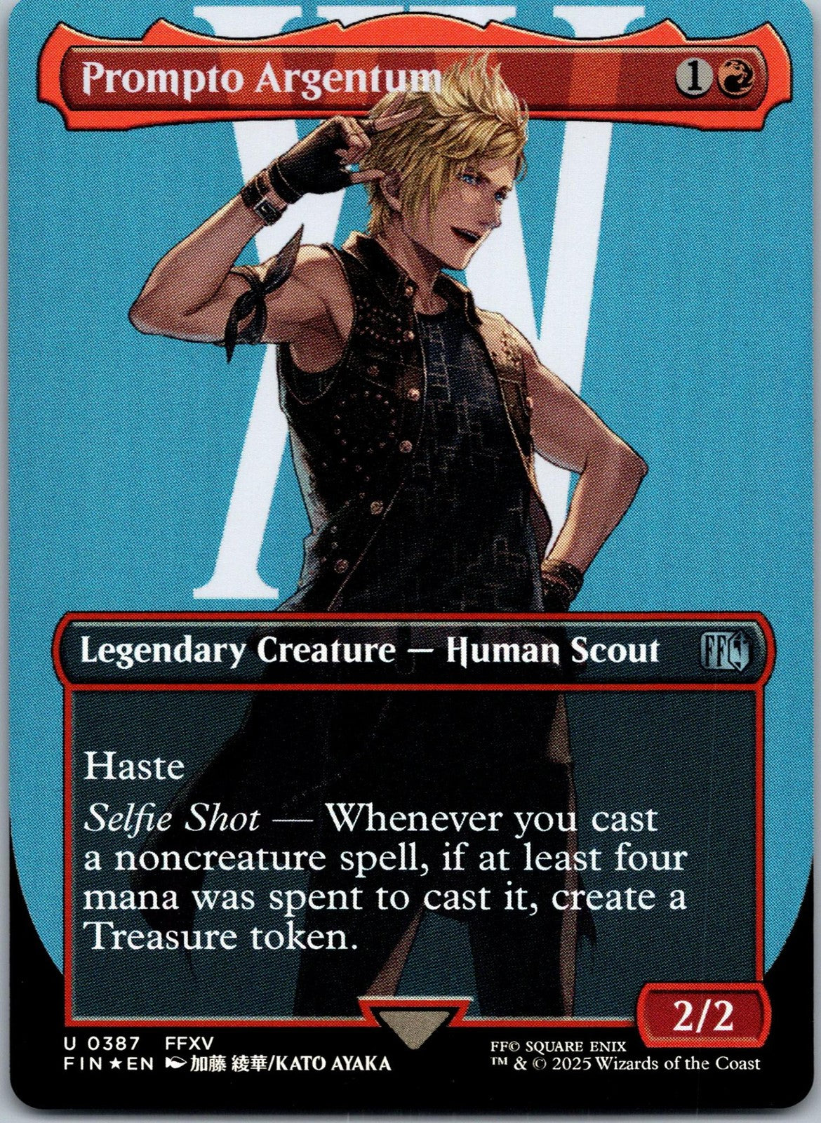 Prompto Argentum (Borderless) 387 Final Fantasy Magic: The Gathering Foil NM
