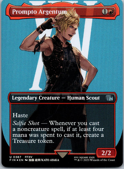 Prompto Argentum (Borderless) 387 Final Fantasy Magic: The Gathering Foil NM
