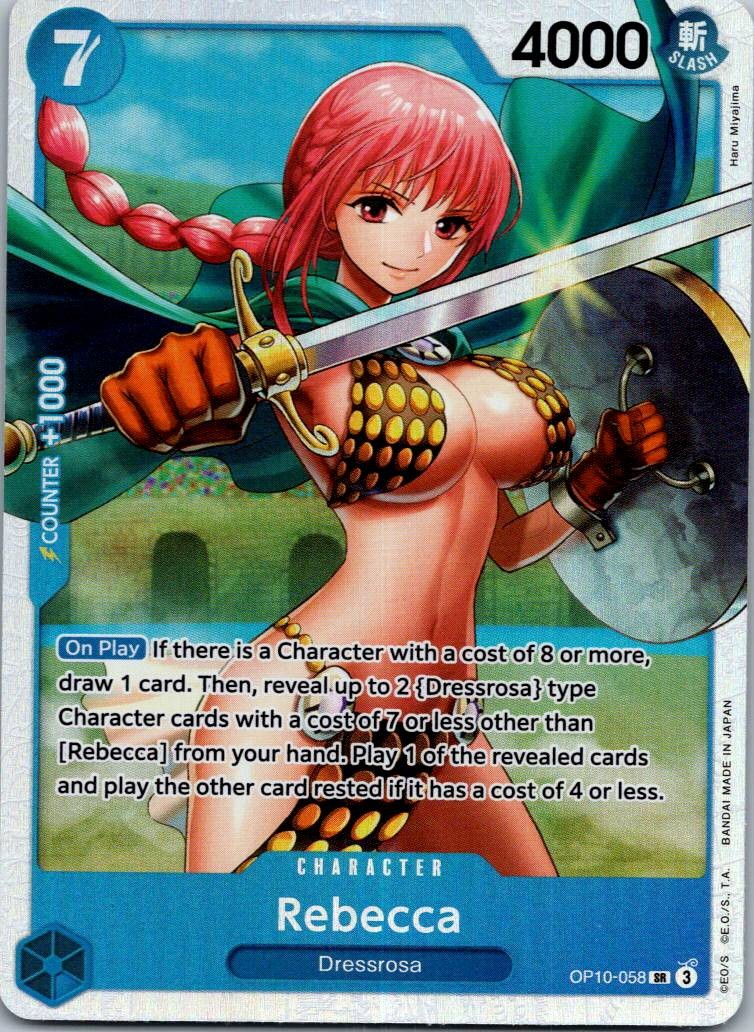 Rebecca OP10-058 Super Rare Royal Blood One Piece Near Mint