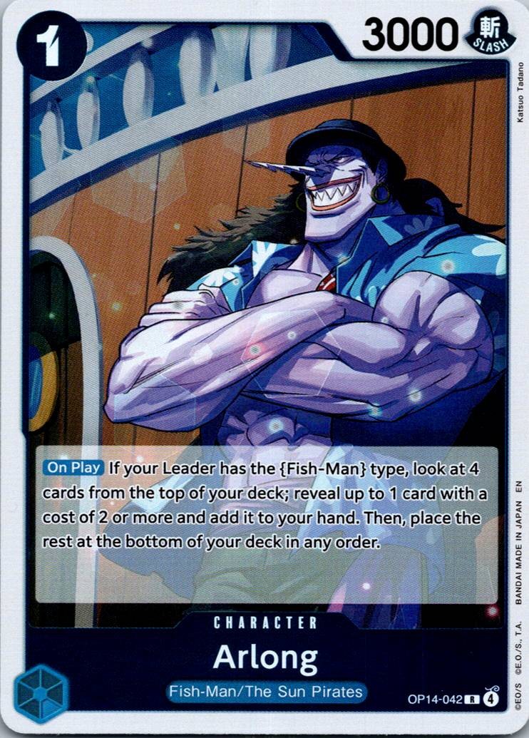 Arlong OP14-042 Rare The Azure Sea's Seven One Piece Near Mint