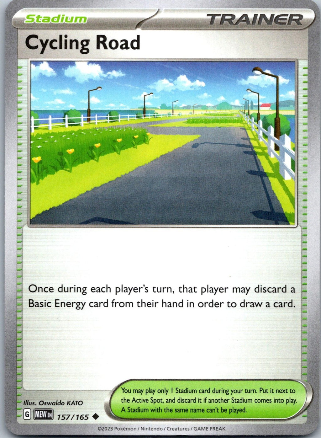 Cycling Road 157/165 Uncommon 151 Pokemon Near Mint