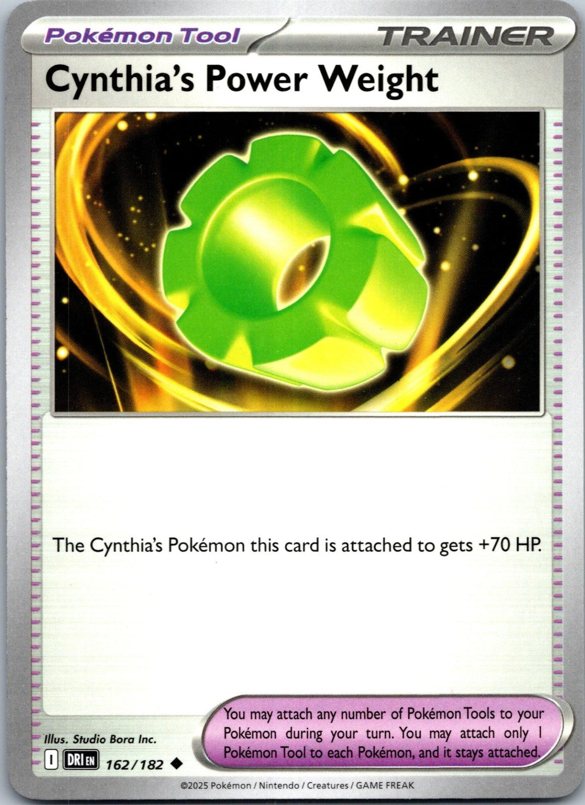 Cynthia's Power Weight 162/182 Uncommon Destined Rivals Pokemon Near Mint