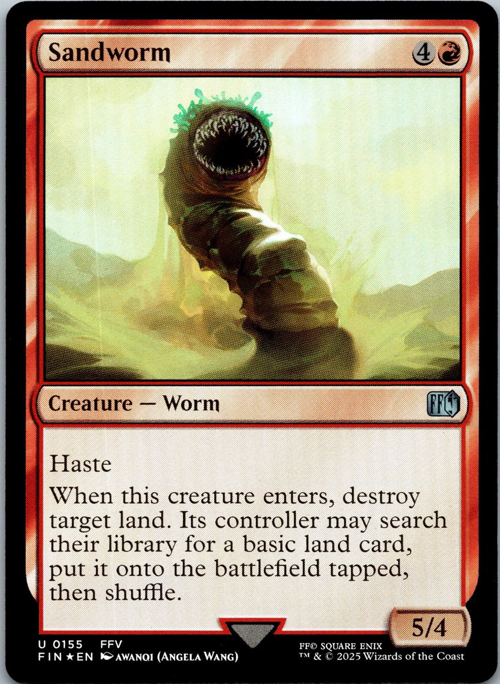 Sandworm 155 Uncommon FINAL FANTASY Magic: The Gathering Near Mint