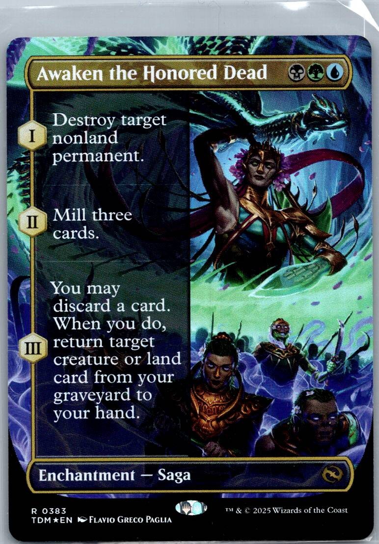 Awaken the Honored Dead (Borderless) Dragonstorm Magic: The Gathering NM
