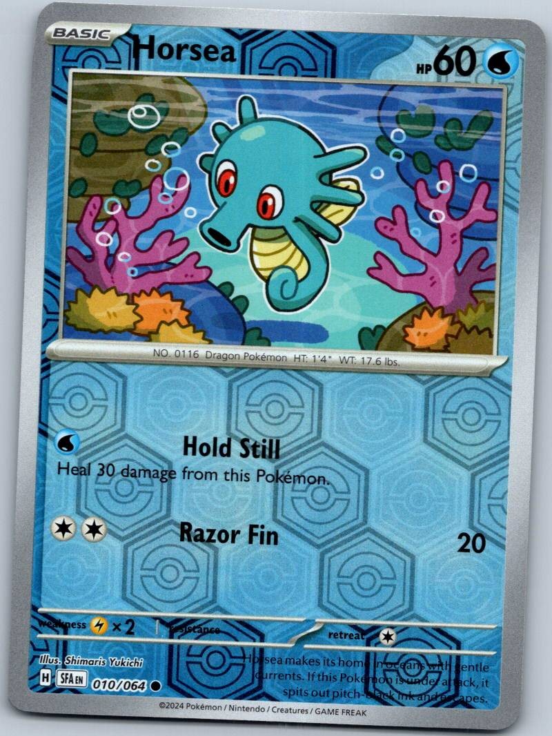 Horsea 010/064 Common Shrouded Fable Pokemon Reverse Holo Near Mint