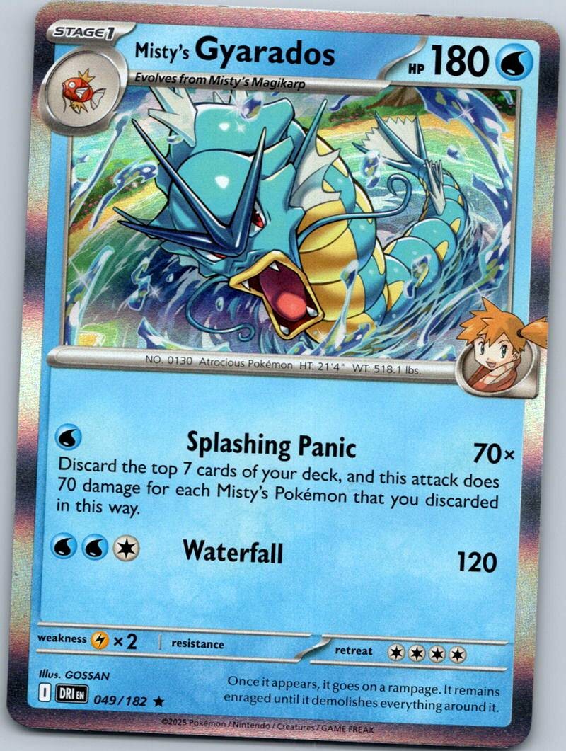 Misty's Gyarados 049/182 Rare Destined Rivals Pokemon Near Mint