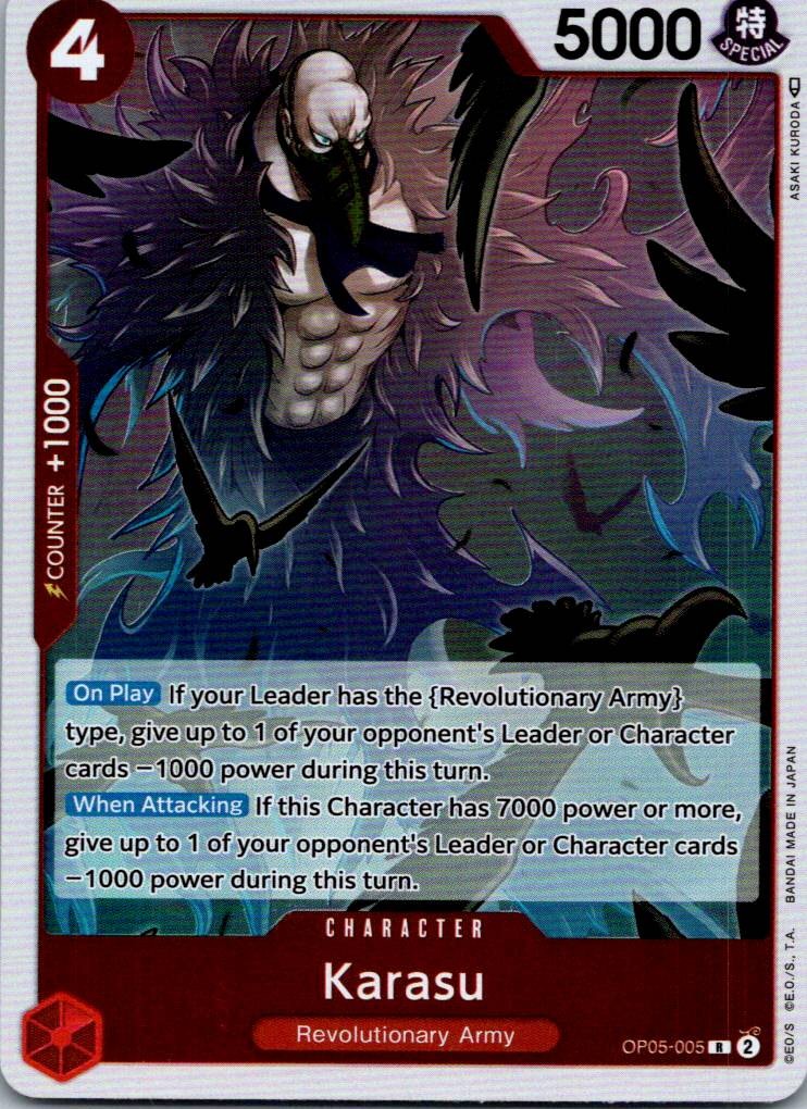 Karasu OP05-005 Rare Awakening of the New Era One Piece Near Mint