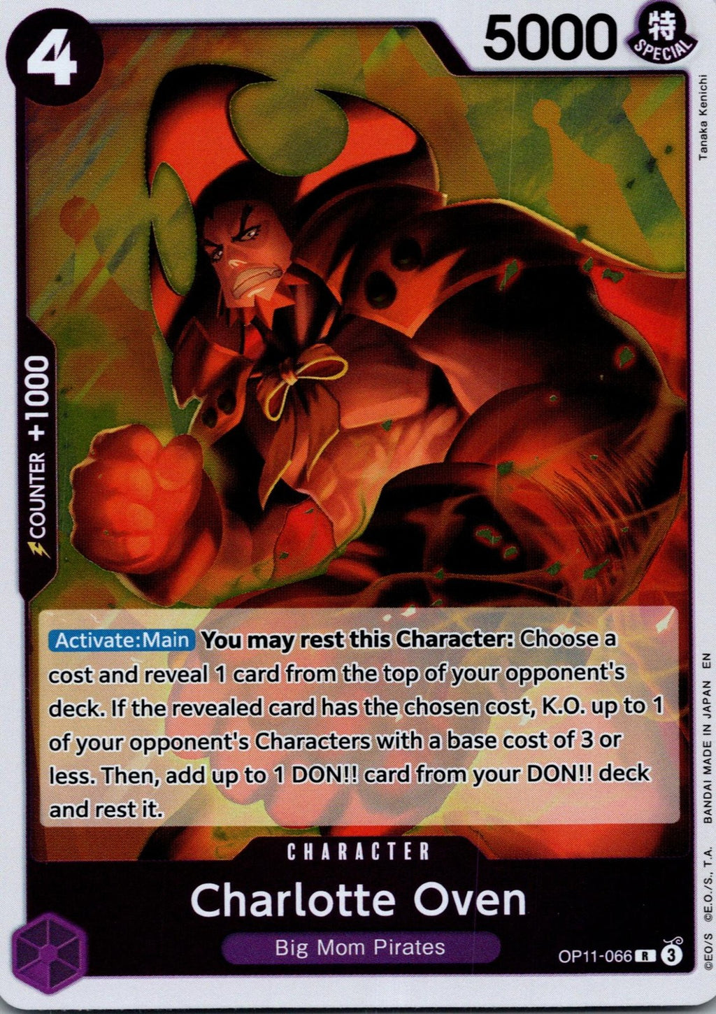 Charlotte Oven OP11-066 Rare A Fist of Divine Speed One Piece Near Mint