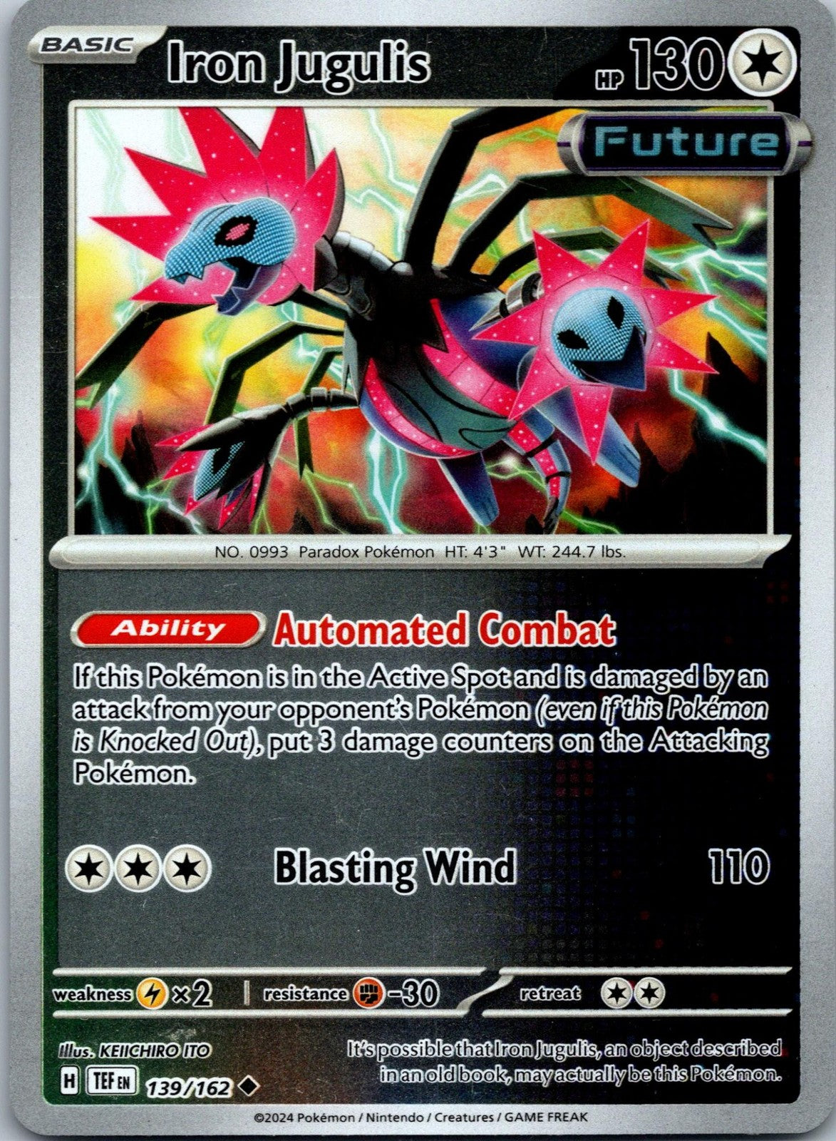 Iron Jugulis 139/162 Uncommon Temporal Forces Pokemon Near Mint