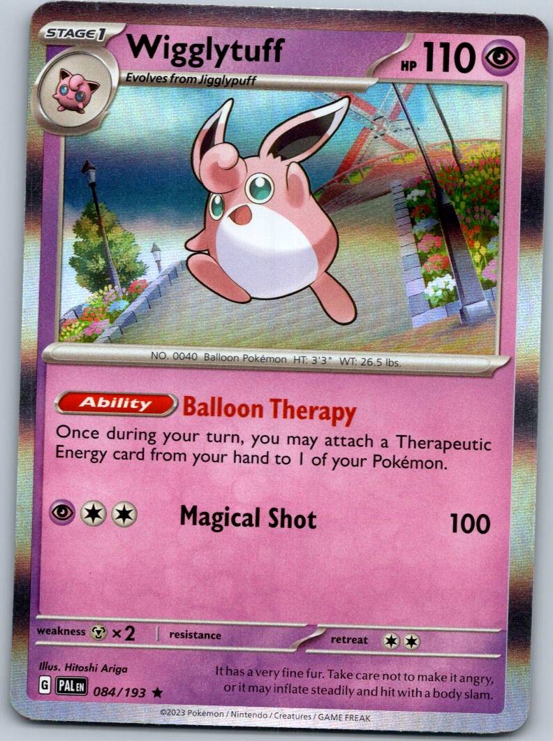 Wigglytuff 084/193 Rare Paldea Evolved Pokemon Near Mint