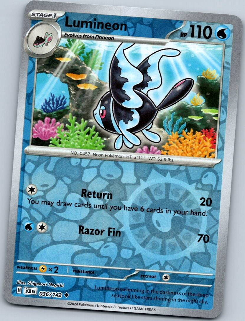 Lumineon 36/142 Uncommon Stellar Crown Pokemon Reverse Holo Near Mint