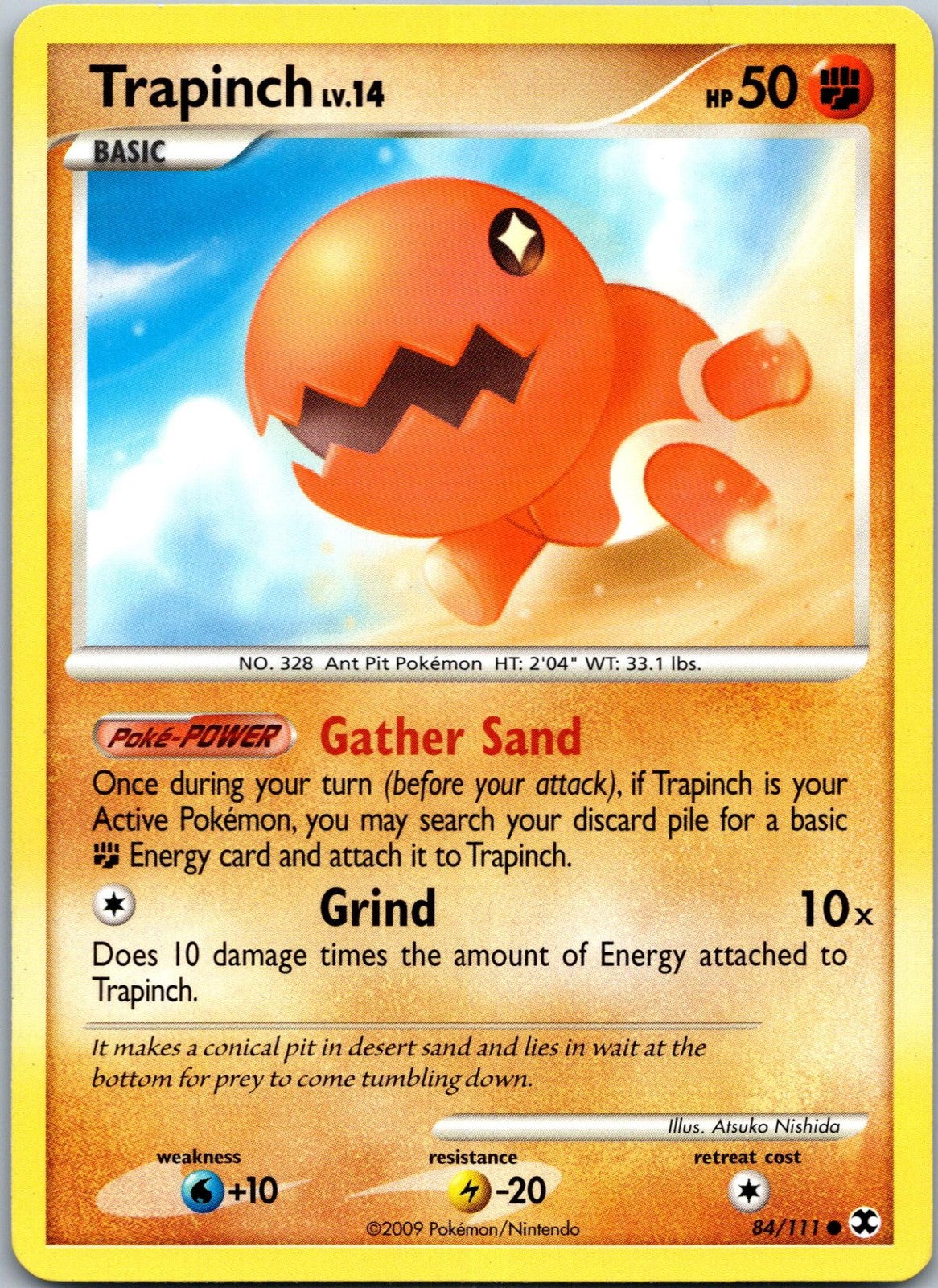 Trapinch 84/111 Common Rising Rivals Pokemon Near Mint