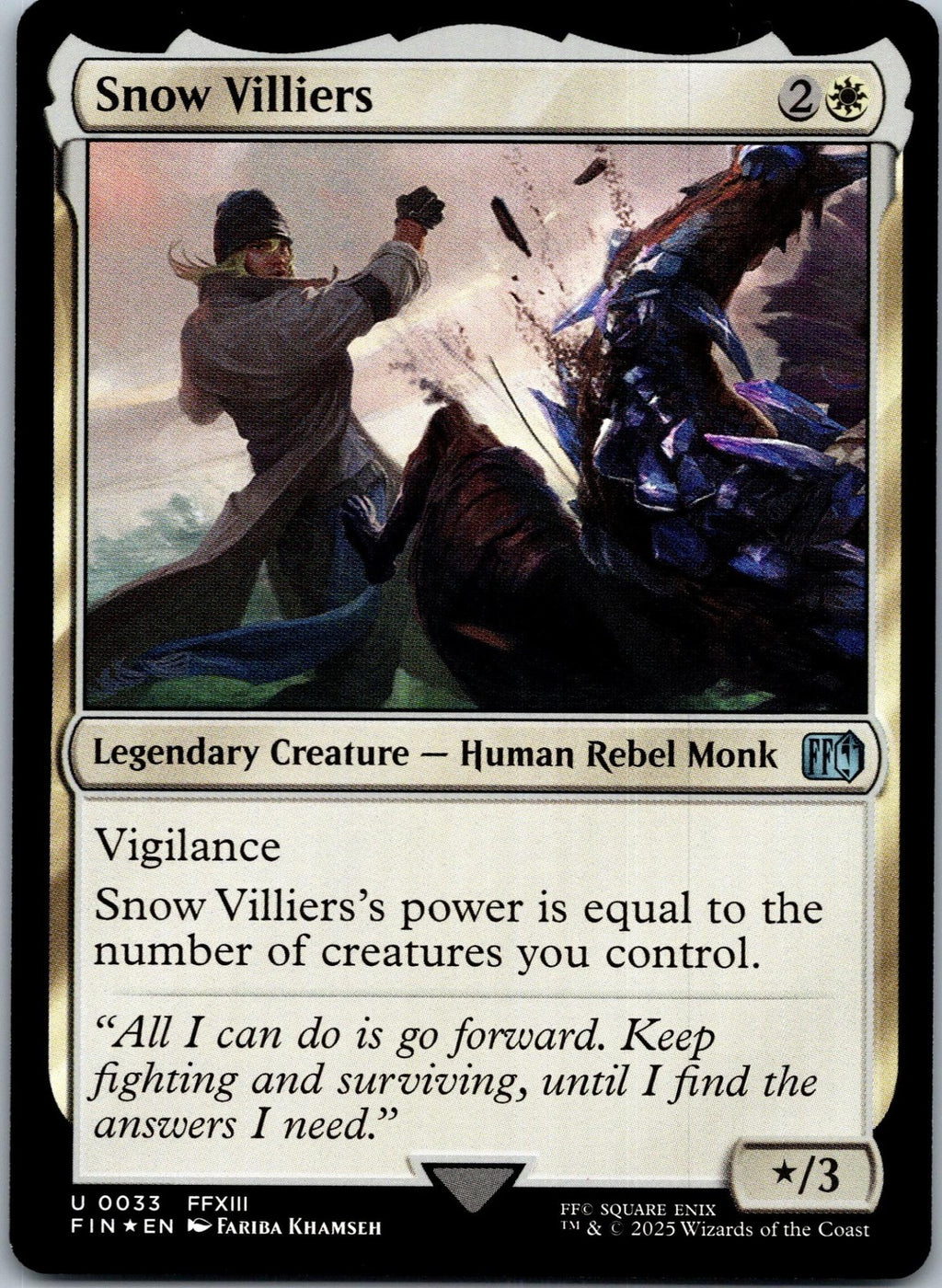 Snow Villiers 33 Uncommon Final Fantasy Magic: The Gathering Near Mint | HOKO
