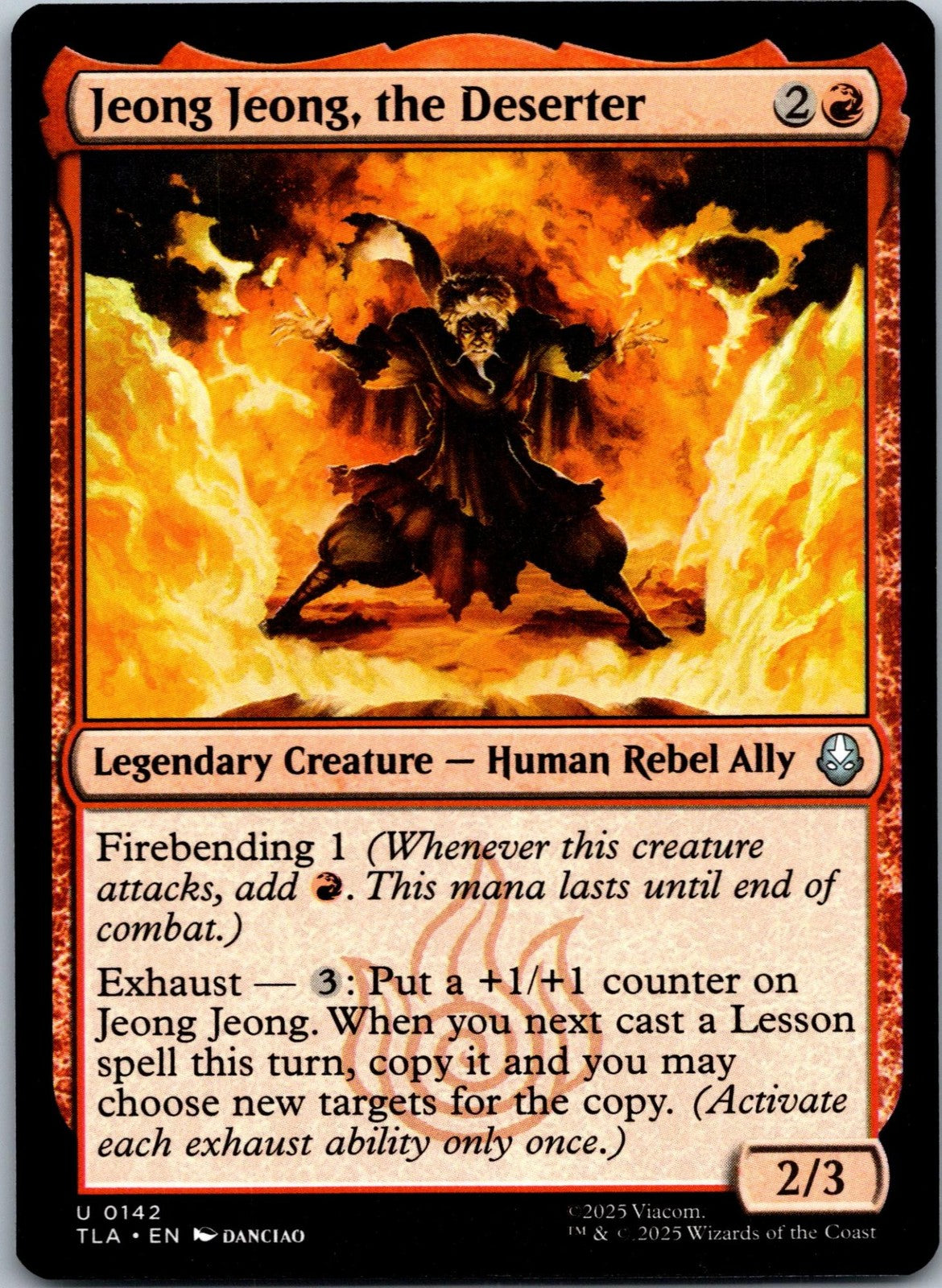 Jeong Jeong, the Deserter 142 Avatar: The Last Airbender Magic: The Gathering NM