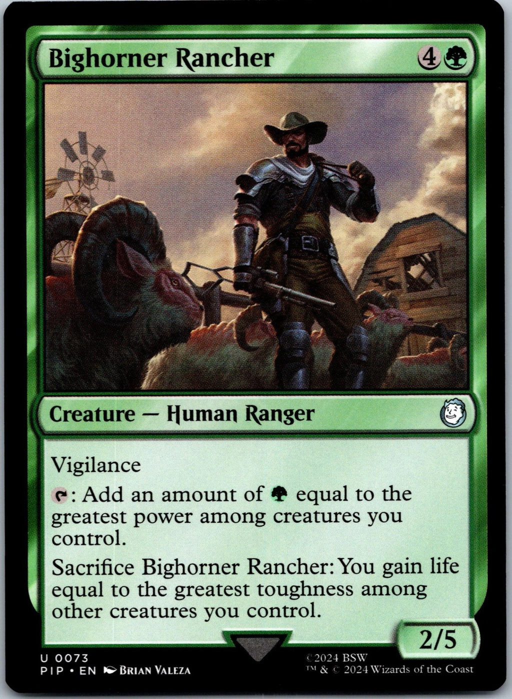 Bighorner Rancher Universes Beyond: Fallout Magic: The Gathering NM