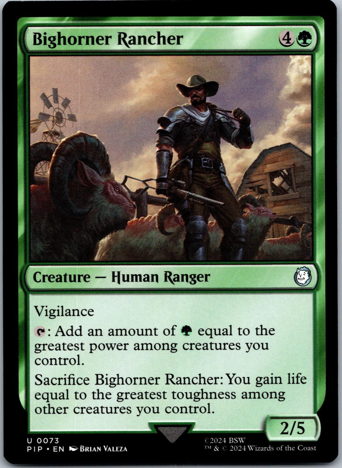 Bighorner Rancher Universes Beyond: Fallout Magic: The Gathering NM