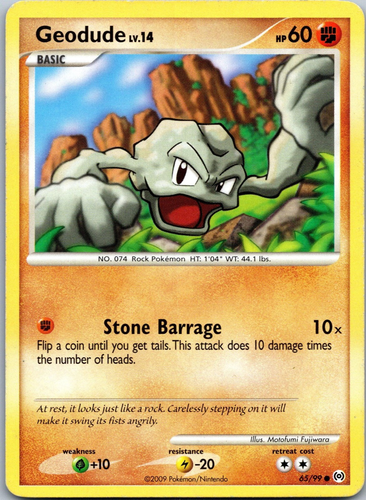 Geodude 65/99 Common Arceus Pokemon Near Mint