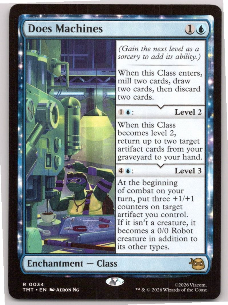 Does Machines Rare Teenage Mutant Ninja Turtles Magic: The Gathering NM