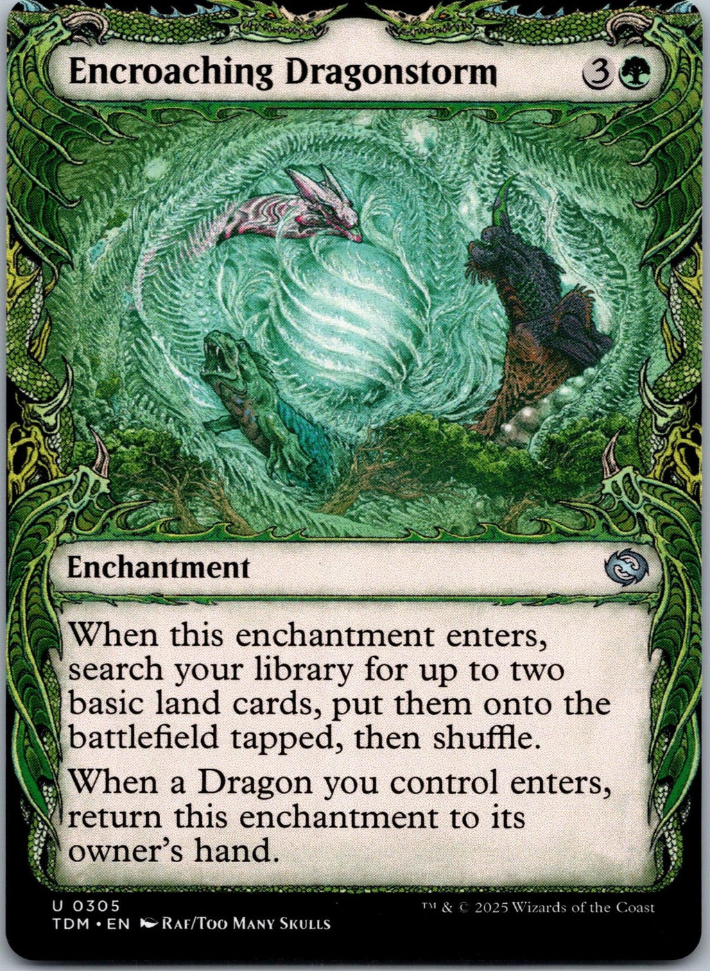 Encroaching Dragonstorm (Showcase) Tarkir: Dragonstorm Magic: The Gathering NM