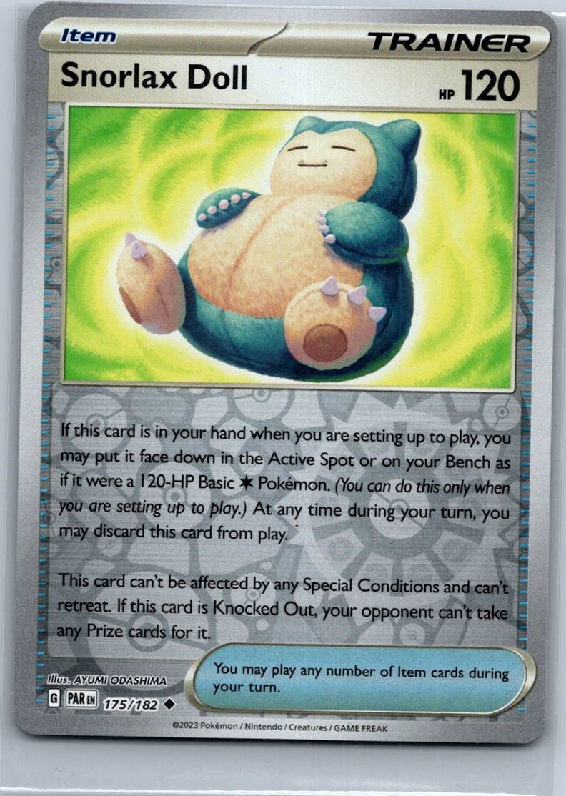 Snorlax Doll 175/182 Reverse Paradox Rift Pokemon Near Mint
