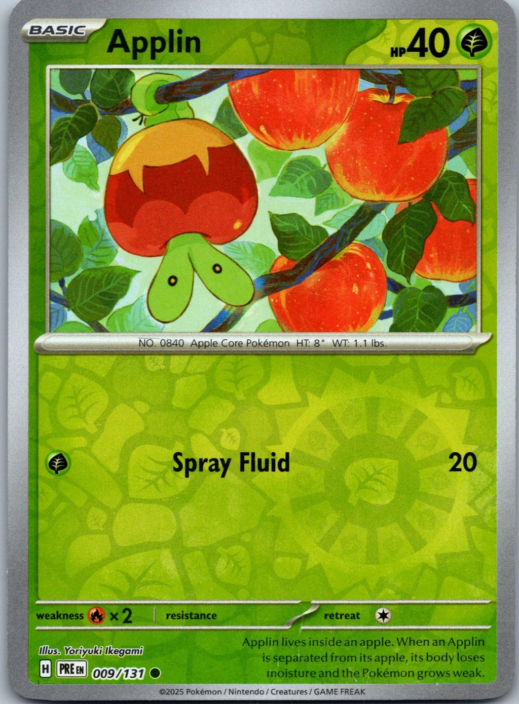 Applin 009/131 Common Prismatic Evolutions Pokemon Near Mint