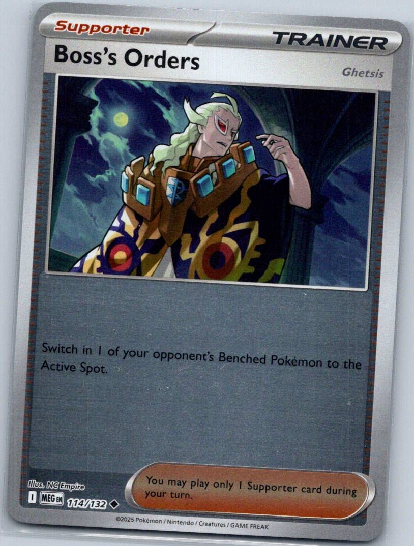 Boss's Orders 114/132 Uncommon Mega Evolution Pokemon Near Mint foil