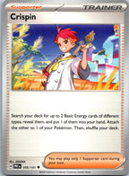 Crispin 105/131 Uncommon Prismatic Evolutions Pokemon Near Mint